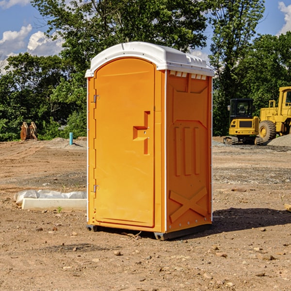 how often are the porta potties cleaned and serviced during a rental period in Mooresburg